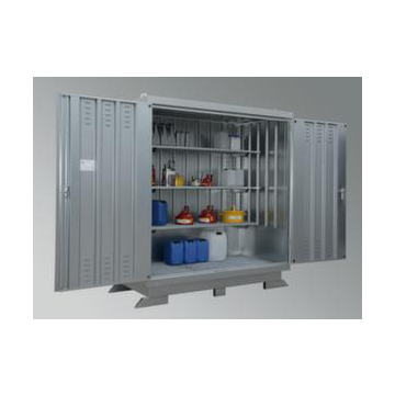 Gefahrstoff-Container,f. wasserg. Stoffe,HxBxT 2380x2075x1075mm,verzinkt