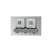 Auffangwanne, f. 2xKTC/IBC, Auffangvol. 1000l, HxBxT 480x2680x1300mm