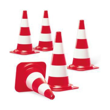 Leitkegel, H 500mm, rot/weiß, tagesleuchtend
