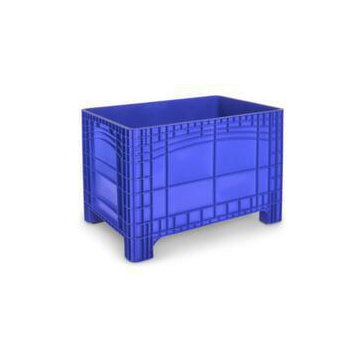 Großbehälter, HxLxB 800x1200x800mm, 535l, PE, blau, Wände geschlossen