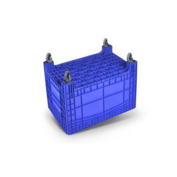 Großbehälter, HxLxB 950x1200x800mm, 535l, PE, blau, Wände geschlossen