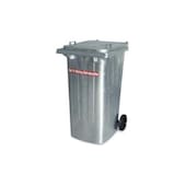 Mülltonne, 240l, HxBxT 1060x580x730mm, Deckel Stahl, Korpus feuerverzinkt