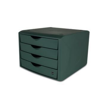 Schubladenbox,4xDIN A4,HxBxT 215x265x332mm,Kunststoff (recycelt),grün