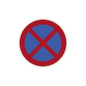 Verkehrsschild, absolutes Halteverbot, gem. StVO, Alu, retroreflektierend