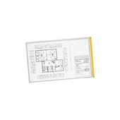 Planschutztasche, DIN A1, HxB 650x900mm, PE, transparent/gelb