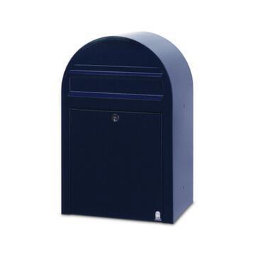 Briefkasten, blau, HxBxT 500x320x210mm, Einwurf/Entnahme vorne