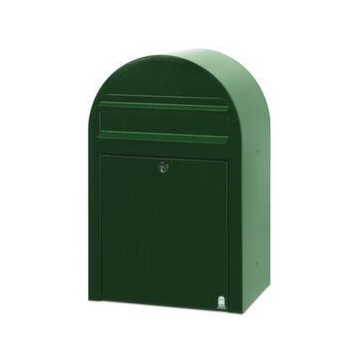 Briefkasten, grün, HxBxT 500x320x210mm, Einwurf/Entnahme vorne
