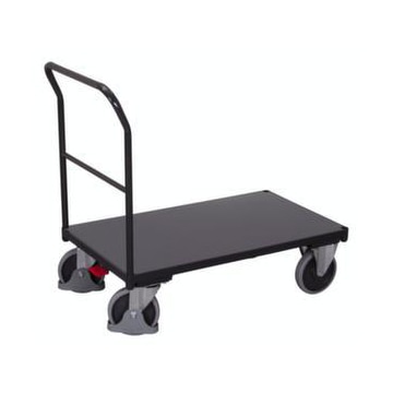 Schiebebügelwagen, Tragl. 400kg, Ladefl. LxB 910x500mm, Holzplatte