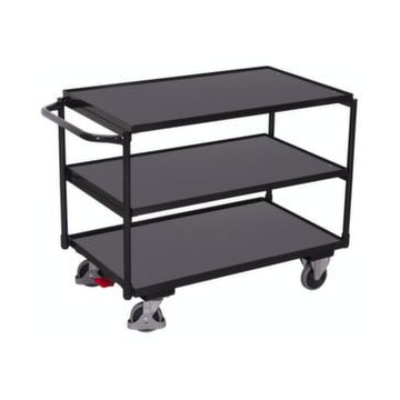 Tischwagen, Tragl. 250kg, 3 Etage(n), Ladefl. LxB 835x490mm, Holzetage