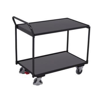 Tischwagen, Tragl. 250kg, 2 Etage(n), Ladefl. LxB 835x490mm, Holzetage