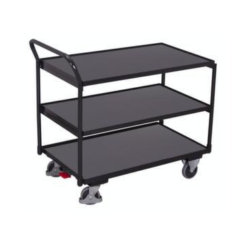 Tischwagen, Tragl. 250kg, 3 Etage(n), Ladefl. LxB 985x590mm, Holzetage