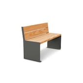 Sitzbank, B 1200mm, 3 Latten, Holz-Sitz Eiche hell, Sitz H 450mm