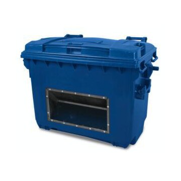 Streugutbehälter, 660l, HxBxT 1000x1360x765mm, HDPE, blau, Deckel blau