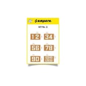 Schablonenset Ziffern, f. Bodenmarkiergerät, Spezialkarton, geölt
