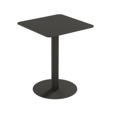 Outdoor-Tisch, HxBxT 750x600x600mm, quadratisch, Tellerfuß mattschwarz