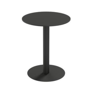 Outdoor-Tisch,HxØ 750x600mm,rund,Tellerfuß mattschwarz,Platte schwarz