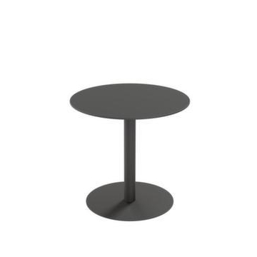 Outdoor-Tisch,HxØ 750x800mm,rund,Tellerfuß mattschwarz,Platte schwarz