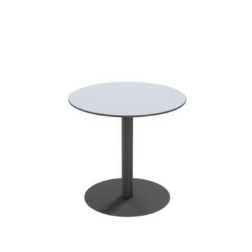 Outdoor-Tisch, HxØ 750x800mm, rund, Tellerfuß mattschwarz, Platte grau
