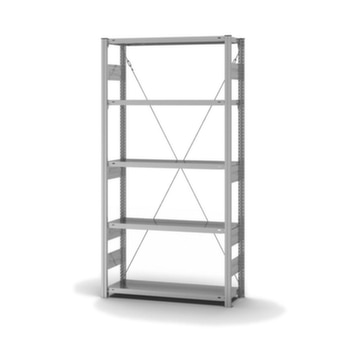 Systemregal, Grundfeld, HxBxT 2000x1060x335mm, Fachl. 300kg, 5xStahlboden