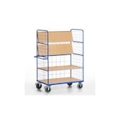 Etagenwagen, Tragl. 600kg, 4 Etage(n), Ladefl. LxB 1000x740mm, Holzetage