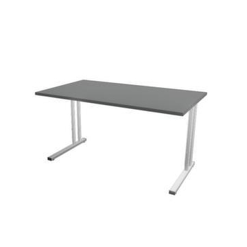 Höhenverstellbarer Schreibtisch,HxBxT 720-840x1400x800mm,MS-dunkelgrau