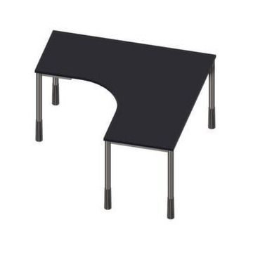 Höhenverstellbarer Freiform-Schreibtisch, CC-schwarz