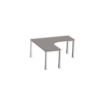 Höhenverstellbarer Freiform-Schreibtisch, BZ-grau