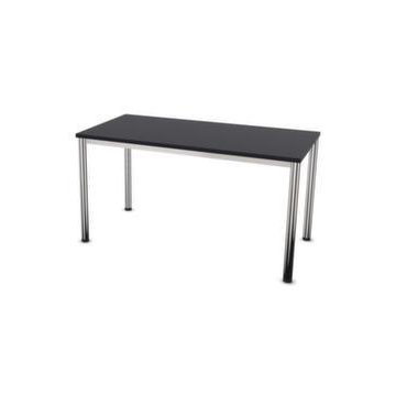 Konferenztisch,HxBxT 740x1400x700mm,rechteckig,4-Fuß verchromt,CC-schwarz