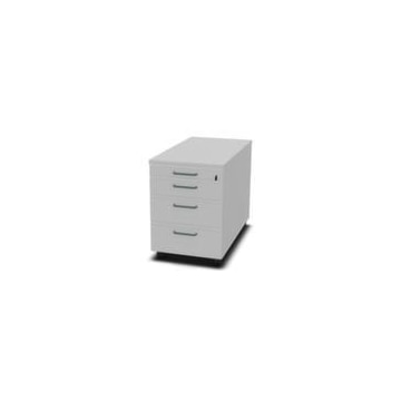 Rollcontainer, HxBxT 600x430x800mm, 3 Schublade(n), MP-hellgrau