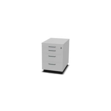 Rollcontainer, HxBxT 600x430x600mm, 3 Schublade(n), MP-hellgrau