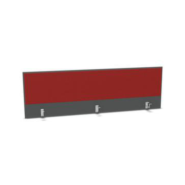 Aufsatz-Paneel, f. Schreibtisch, Anbau hinten, MS-dunkelgrau, BN4011-rot