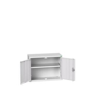 Wandschrank, HxBxT 600x800x350mm, 1xStahlboden, Drehriegelschloss, Sockel