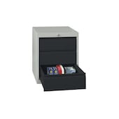 Schubladenschrank, HxBxT 600x500x600mm, RAL7035, Front RAL7016