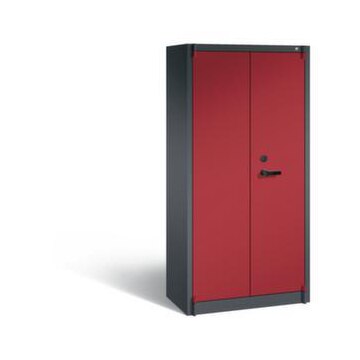 Büro-Sicherheitsschrank,HxBxT 1950x930x500mm,Korpus RAL7021,Front RAL3003