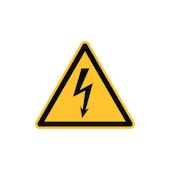 Warnschild, f. innen/außen, elektrische Spannung, Wandschild, Kunststoff