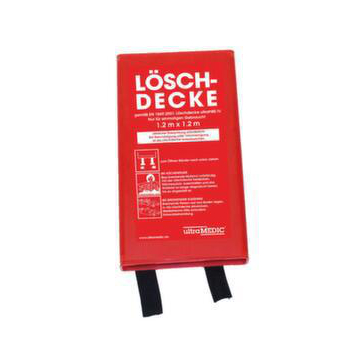 Löschdecke, f. Fettbrände, LxB 1200x1200mm, Glasgewebe, Kunststoffbox