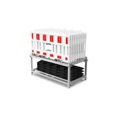 Schrankenzaun-Set, 20 Zaunelemente, 21 Fußplatten, HxL 1250x2300mm