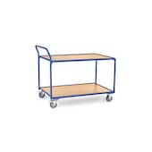 Etagenwagen,Tragl. 300kg,2xHolzplatte,Ladefl. LxB 1200x800mm,Holzetage