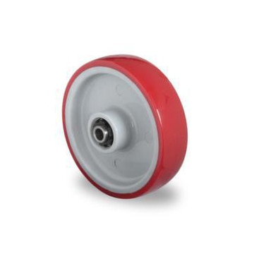 Einbaurad, Tragl. 300kg, Ø 200mm, Naben L 59mm, PU-Bereifung, Gleitlager