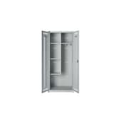 Putzmittelschrank, HxBxT 1850x800x500mm, 4 Fächer/Kleiderstange/Haken