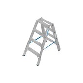 Stufen-Doppelleiter,beidseitig,2x4 Stufen m. R13-Belag,profilierte Stufen