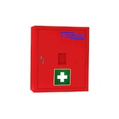 Sanitätswandschrank, DIN 13169, HxBxT 560x490x200mm, 2 Böden, Zyl.-Schl.