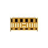Euro2-Schrankenzaun, HxL 1000x2000mm, Kunststoff, gelb/schwarz