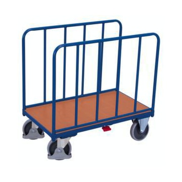 Rohr-Längswandwagen, Tragl. 500kg, Ladefl. LxB 1060x660mm, Holzplatte