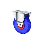 Bockrolle,Tragl. 75kg,ØxB 260x85mm,PU,Rollenlager,Felge Kunststoff,Platte