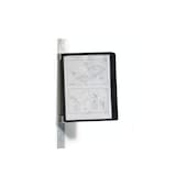 Wand-Sichttafelsystem,DIN A4,hoch,5 Tafeln,schwarz,Wandhalter magnetisch