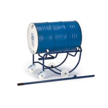 Fasskippbock,f. 1x200l Fass,Auflage m. Rollen,RAL5010,HxLxB 575x810x720mm