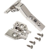 Set Topfscharnier X91  Winkelarm 45º mit sanftes Schließen und Montageplatte