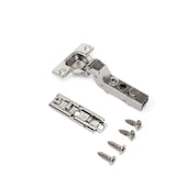 Set Scharnier Innenanschlag X91 mit sanftes Schließen und gerader Montageplatte