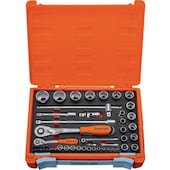 Steckschlüsselsatz 1/4”+1/2” BFD mit Hebelumschaltknarren 60 Zähne in Smart-Box,